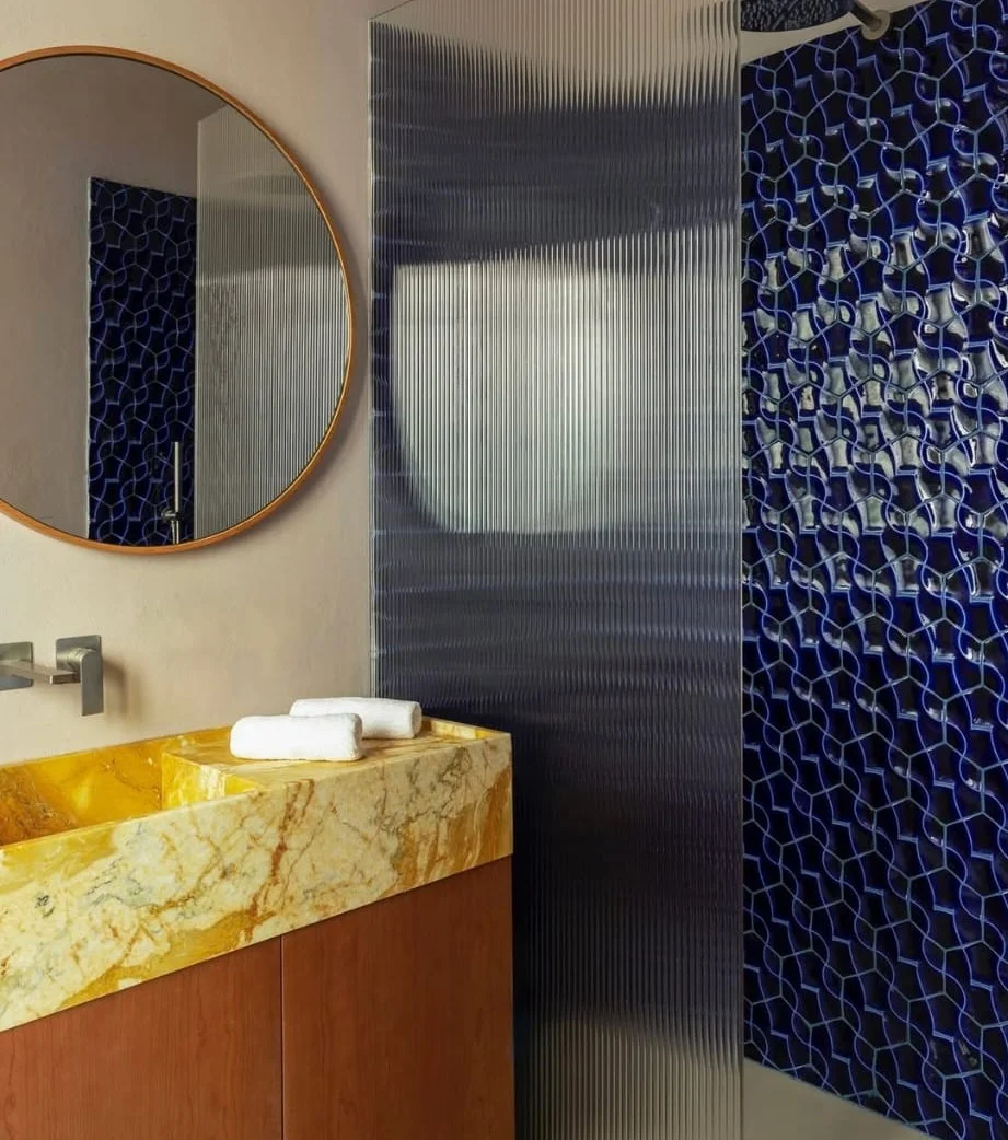 Cadenza blue bathroom setting